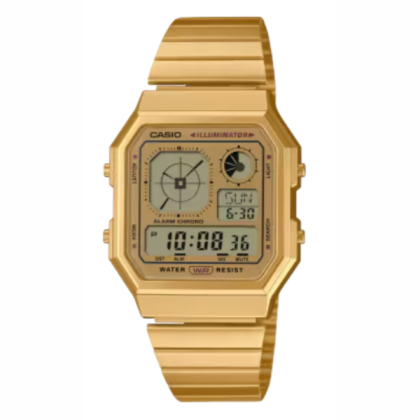 Casio Vintage A130WEG-9A Stainless Steel Band Digital Unisex Watch